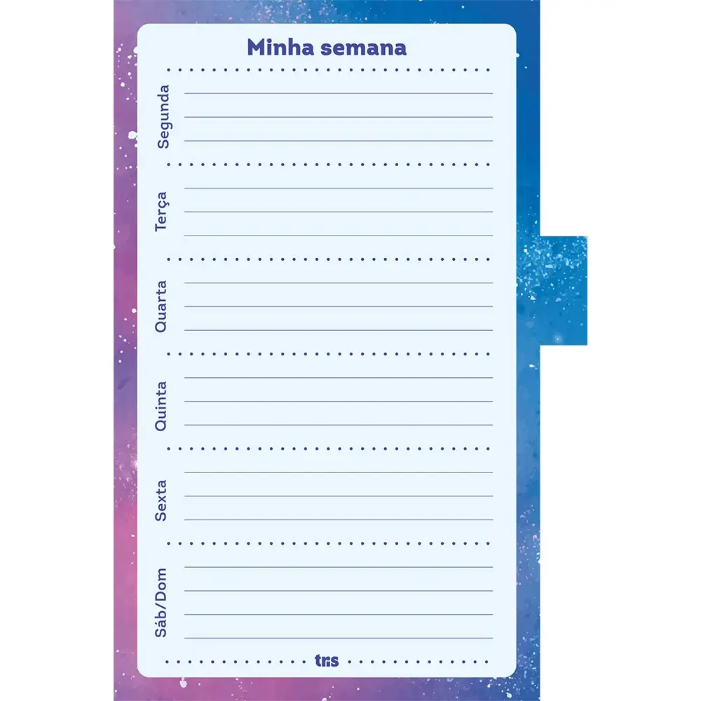 Kit de Notas Autoadesivas Holic Cosmos - To Do List - 125mm X 100mm - Pasta C/72 Folhas - Tris - Imagem 4