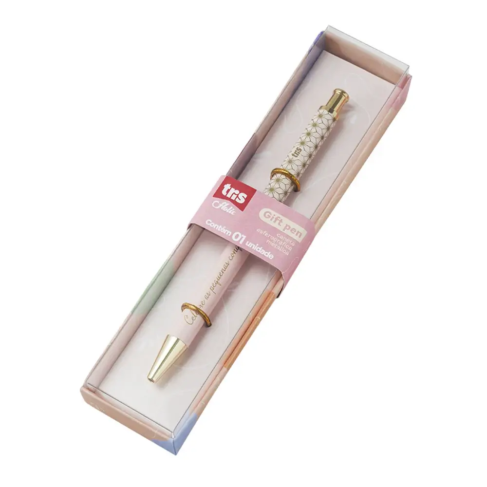 Caneta Esferografica Holic Motivarte - Corpo Metalico - Preto - CX Pvc C/1 UN - Tris - Imagem 1