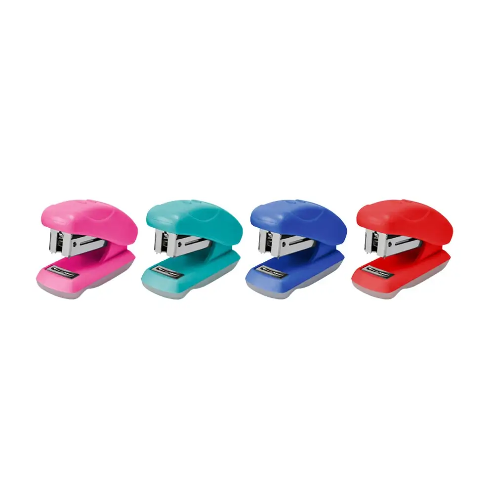 Grampeador Mini B5101 - 26/6 - 18 Folhas - Plástico - Cores sortidas -Display C/12 un - Bazze - Imagem 2