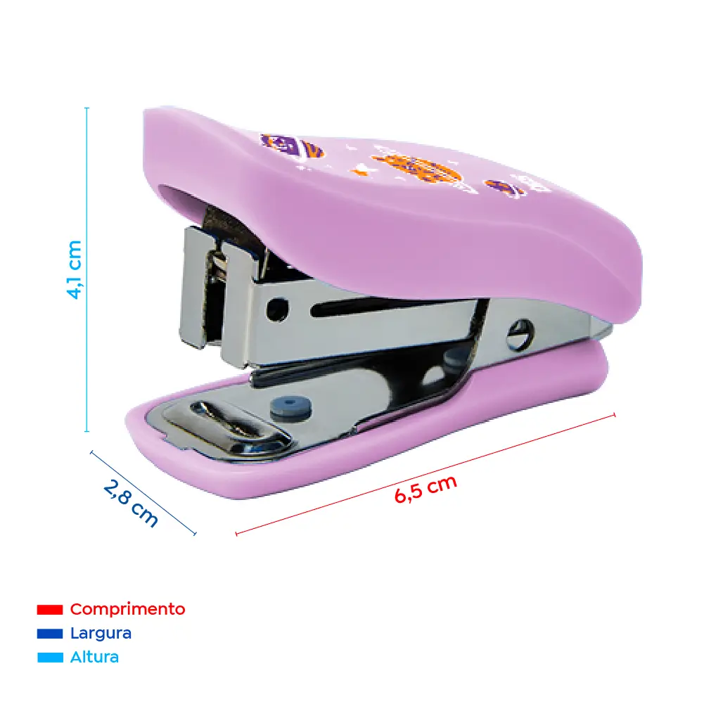 Grampeador Mini T312 - 26/6 - Holic Fofurices - 18 folhas - Plástico -Pastel - Display C/12 un - Tris - Imagem 3