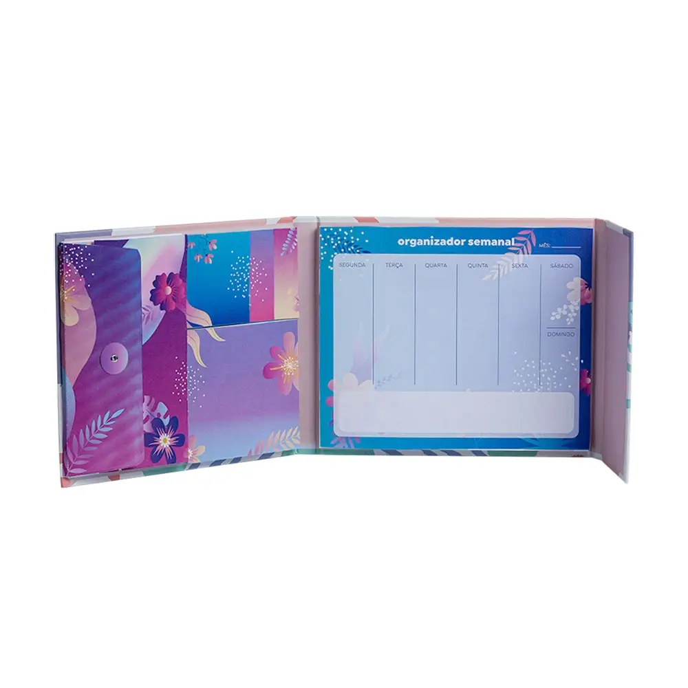 Kit de Notas Autoadesivas Orvalho Holic Garden - Organizador Semanal - 5 Blocos x 50 Folhas - Tris - Imagem 2