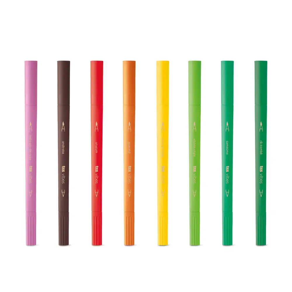 Caneta Brush Vibes - Amazônia - 8 Cores - Tris - Imagem 2