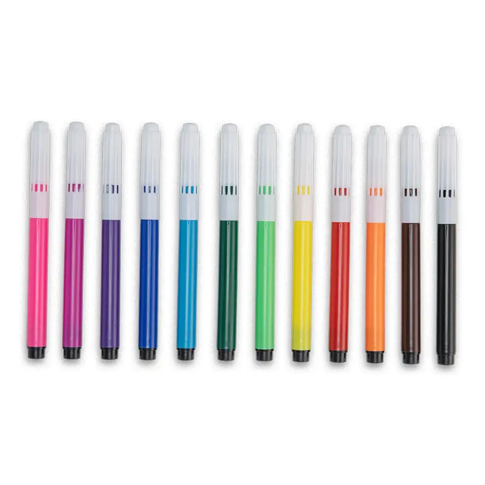 Hidrocor Ponta Grossa Wave - 12 Cores - Bazze - Imagem 2