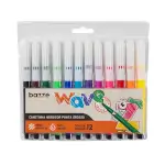 Hidrocor Ponta Grossa Wave - 12 Cores - Bazze - Thumbnail 1