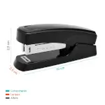 Grampeador B5308 - 26/6 - 25 Folhas - Plástico - Preto - Caixa C/1 un -Bazze - Thumbnail 3
