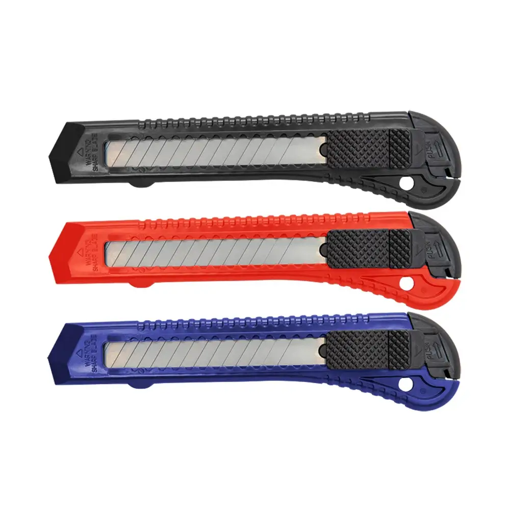 Estilete Plástico B4002 - Lâmina Larga - Caixa C/12 un - Bazze - Imagem 3