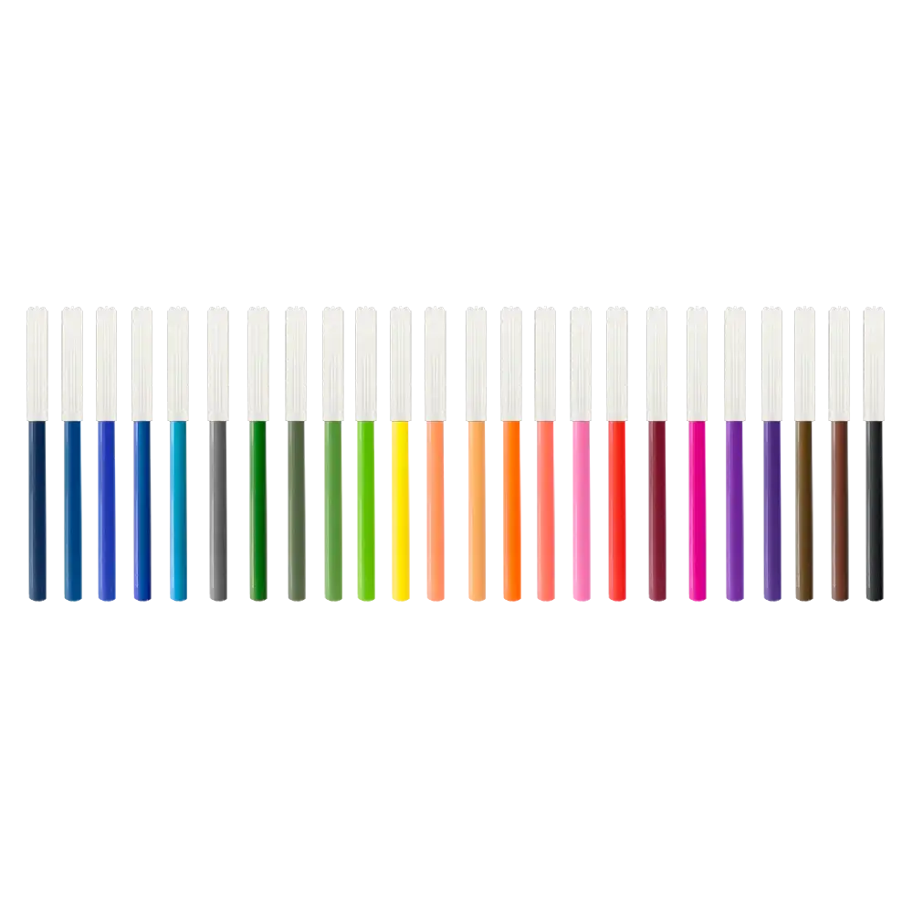 Hidrocor Ponta Fina Wave - 24 Cores - Bazze - Imagem 2