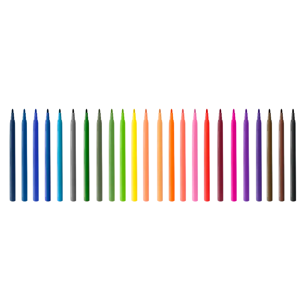 Hidrocor Ponta Fina Wave - 24 Cores - Bazze - Imagem 3