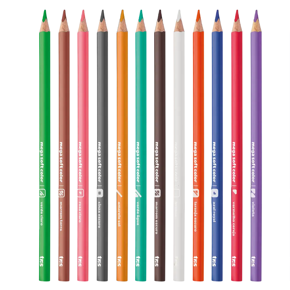 Lápis de Cor Mega Soft Color - 48 Cores - Tris - Imagem 3