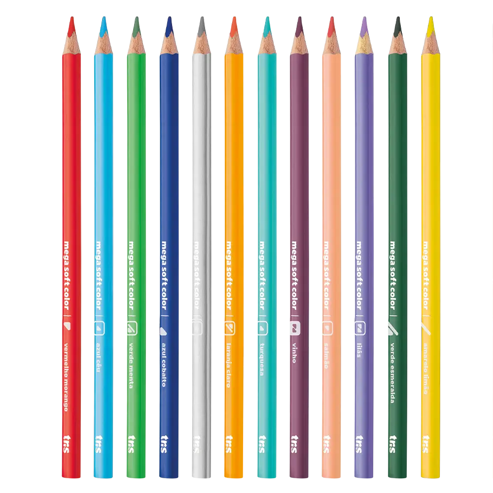 Lápis de Cor Mega Soft Color - 48 Cores - Tris - Imagem 5