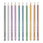 Lápis de Cor Mega Soft Color - Tons Metálicos - 10 Cores - Tris - Thumbnail 2
