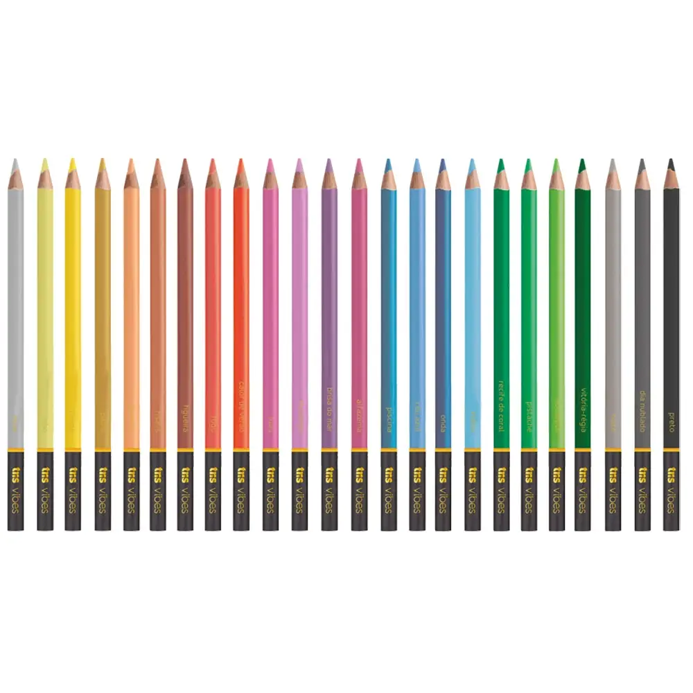Lápis de Cor Vibes - Tons Clássicos - 24 Cores + 1 Lápis 6B - Tris - Imagem 2