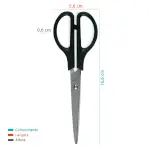 Tesoura Multiuso B7201 - 17cm - Preto - Cartela C/1 un - Bazze - Thumbnail 3