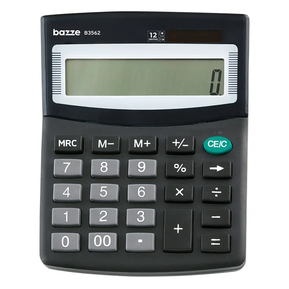 Calculadora de Mesa B3562 – 12 Dígitos – Caixa C/1 un - Bazze - Imagem 3