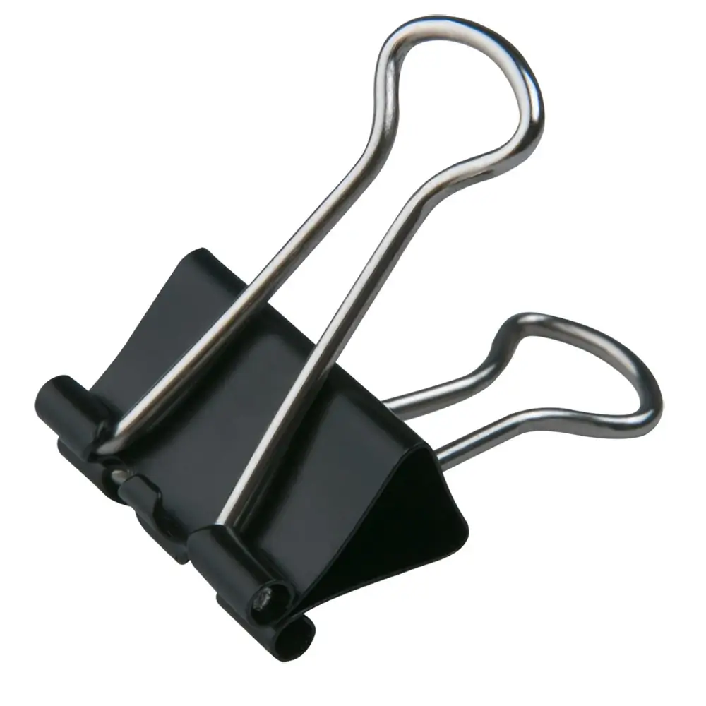 Prendedor de Papel - Preto - 19mm - Pote C/40 un - Bazze - Imagem 2