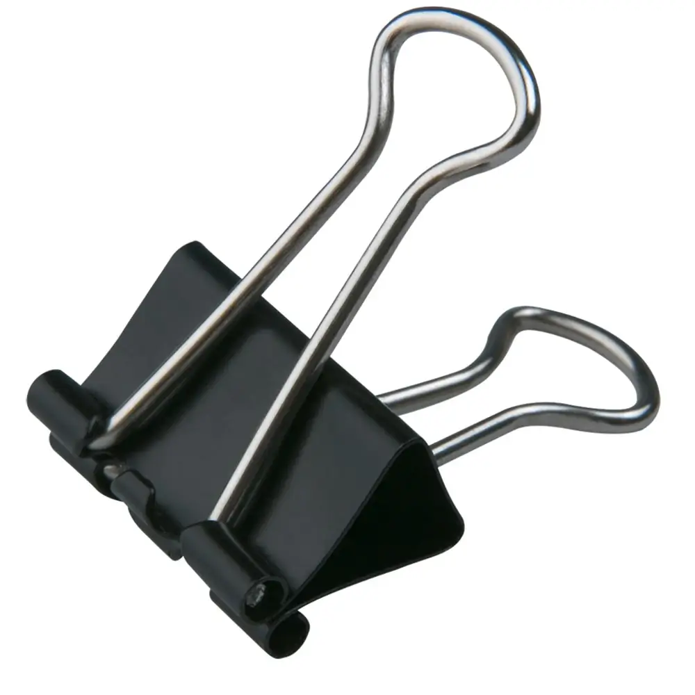 Prendedor de Papel - Preto - 25mm - Pote C/48 un - Bazze - Imagem 2