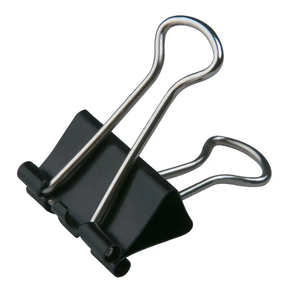 Prendedor de Papel - Preto - 51mm - Pote C/12 un - Bazze - Imagem 2