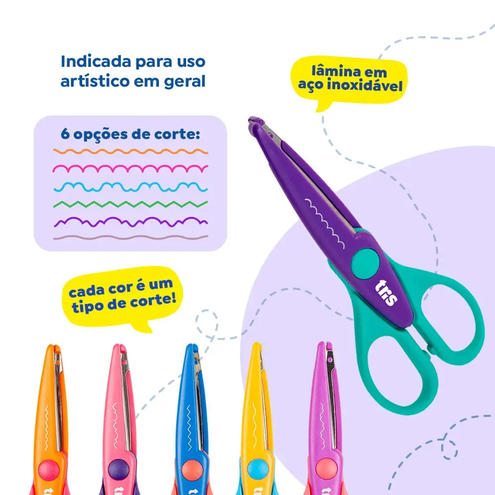 Tesoura Artística Craft 155 - 155mm - Display C/24 un - Tris - Imagem 3