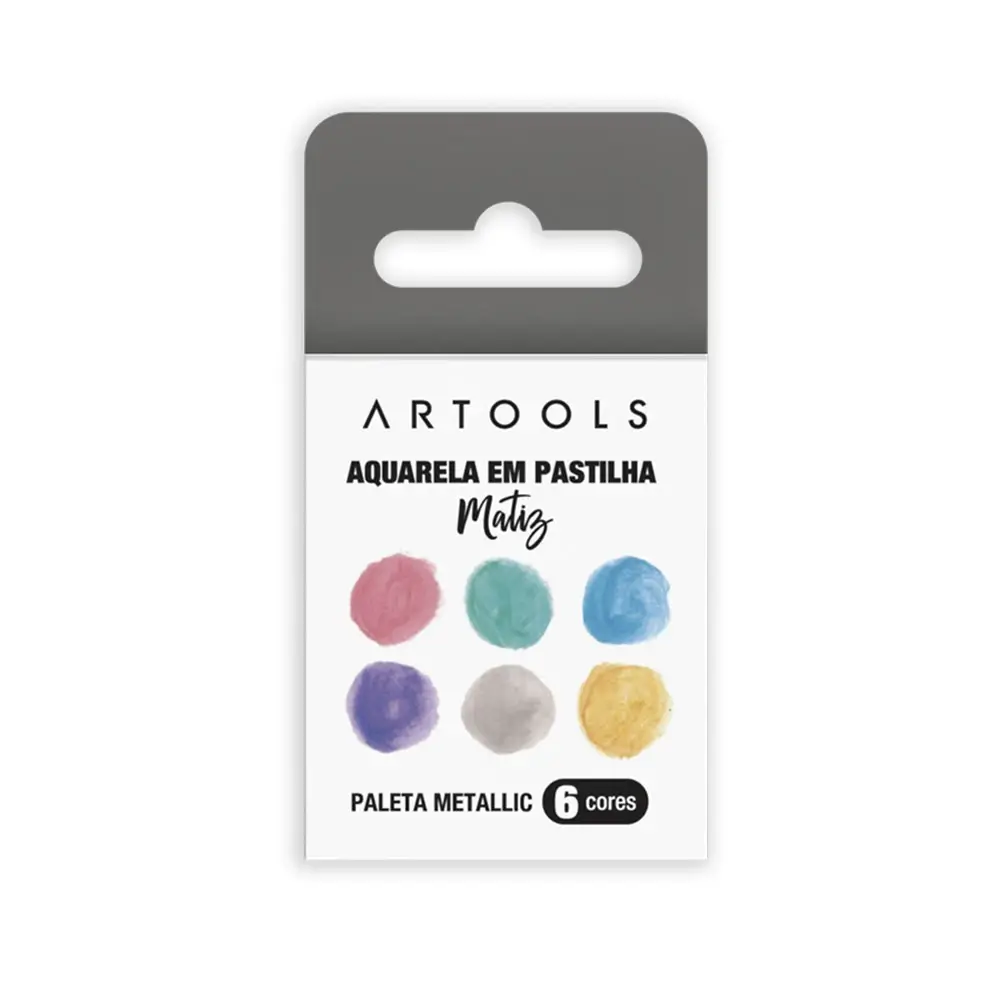 Aquarela Pastilha Matiz - Metallic - 6 Cores - Artools - Imagem 1