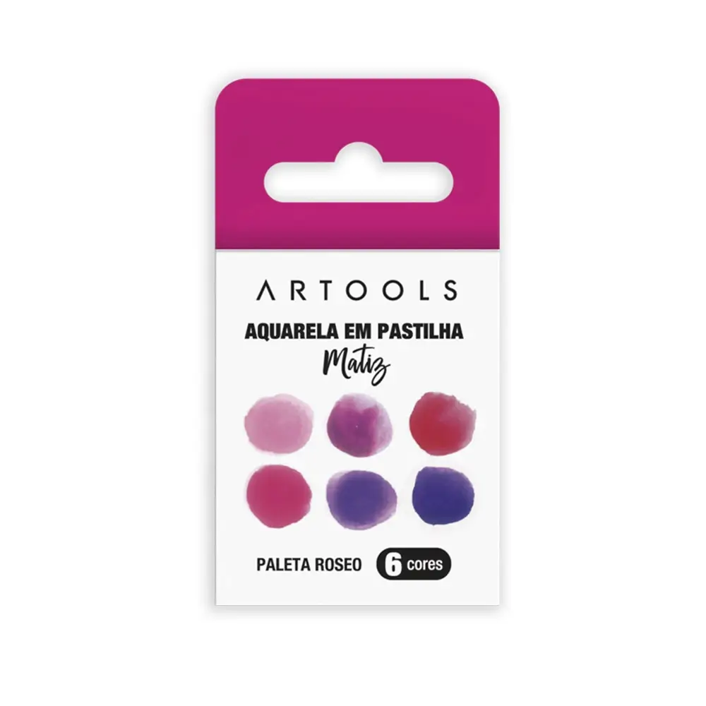 Aquarela Pastilha Matiz - Roseo - 6 Cores - Artools - Imagem 1