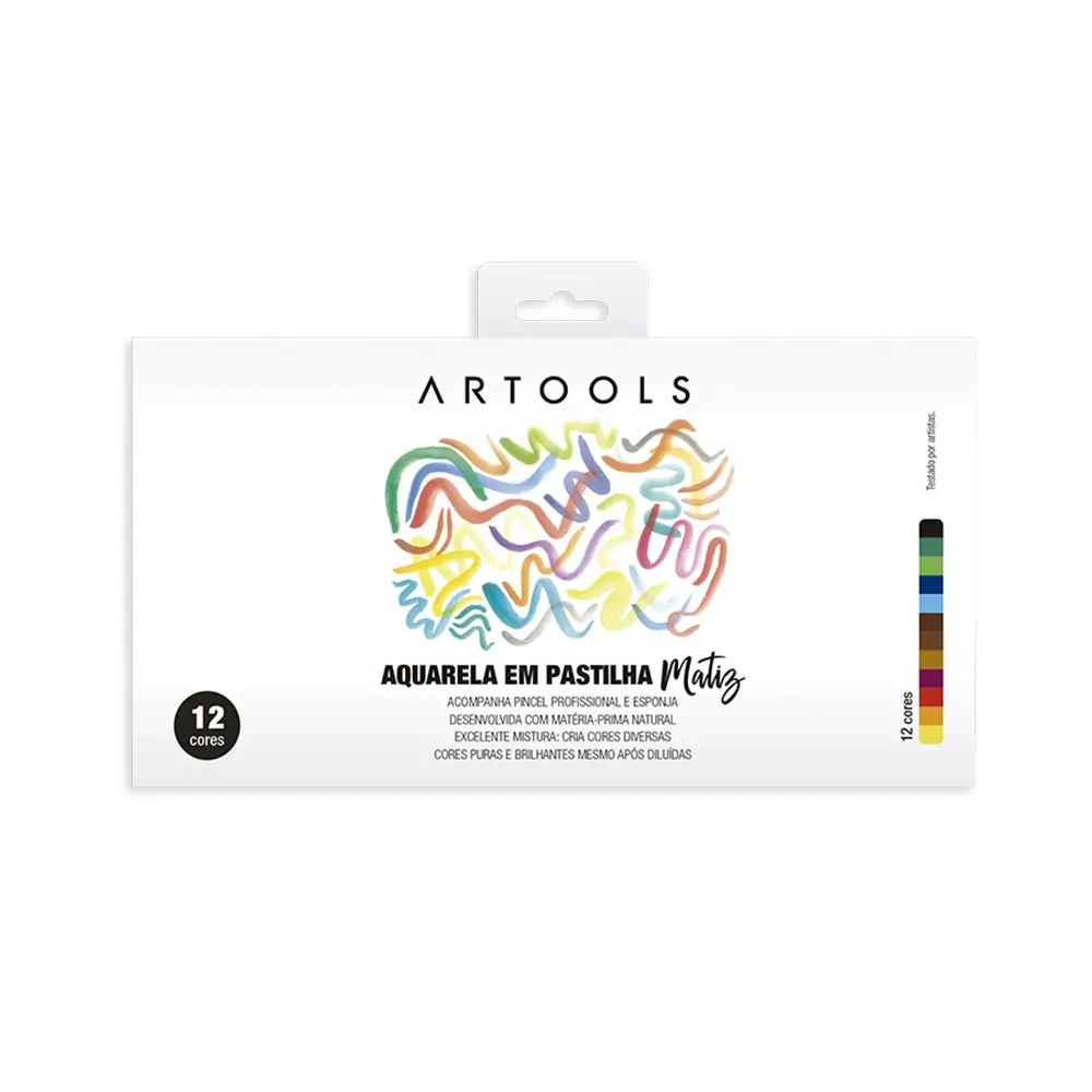 Aquarela Pastilha Matiz - Conjunto C/12 Cores - Artools - Imagem 1