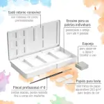 Estojo Personalizável Para Até 24 Cores de Aquarela em Pastilha Matiz - Artools - Thumbnail 3