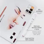 Papel Aquarell Celulose A4 - 300g - 12 Folhas - Artools - Thumbnail 3