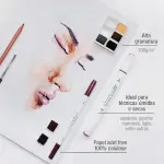 Papel Aquarell Celulose A3 - 300g - 12 Folhas - Artools - Thumbnail 3