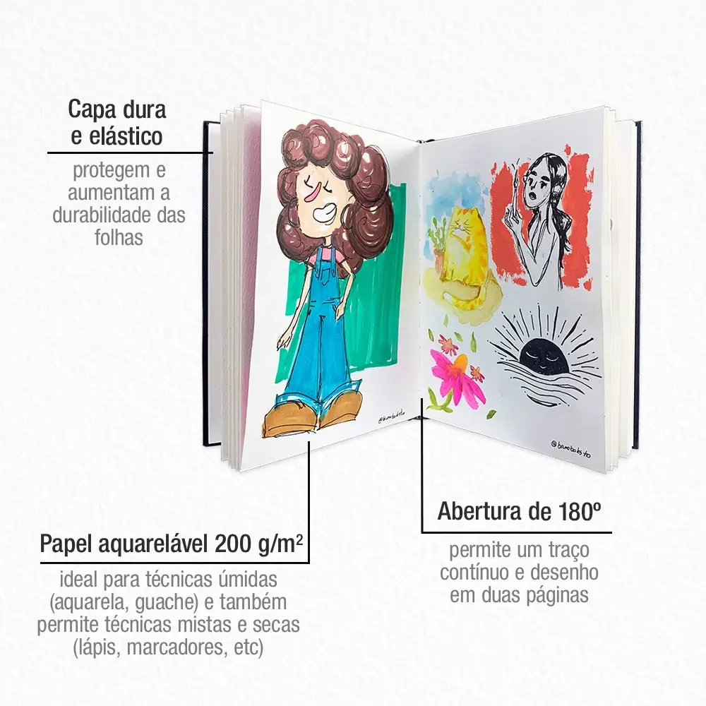 Illustrabook Rafe A5 Celulose - 200g - 30 Folhas - Artools - Imagem 2