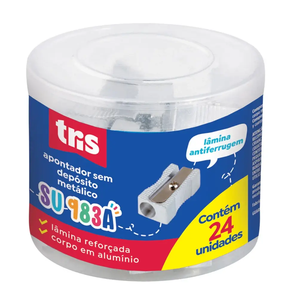 Apontador Su983A - Metálico - Pote C/24 un - Tris - Imagem 1