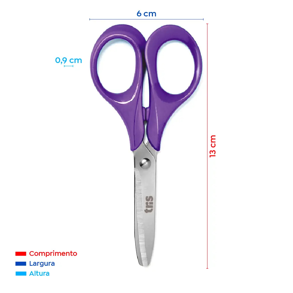 Tesoura Escolar Class Neon - 13cm - Display C/24 un - Tris - Imagem 8