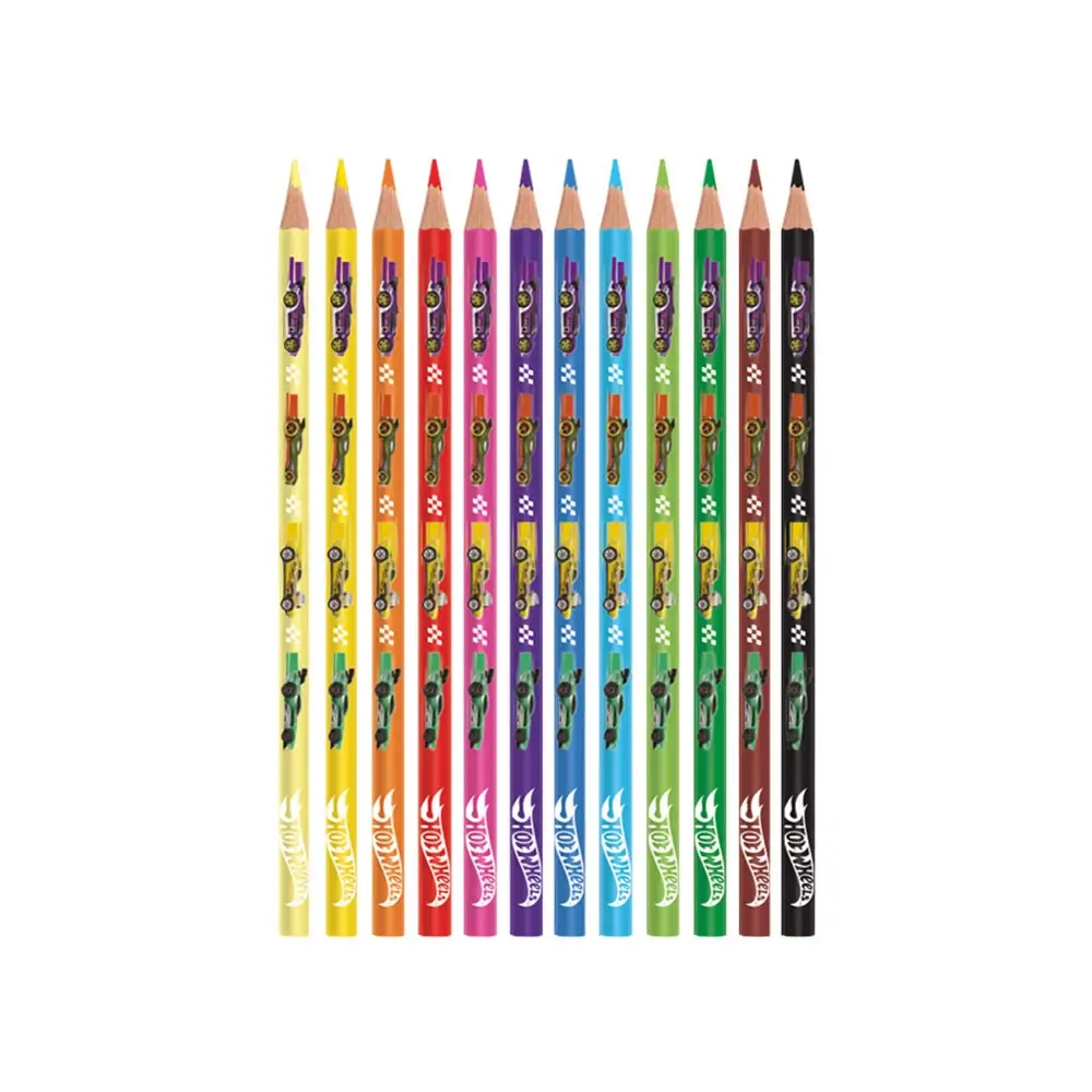 Lápis de Cor - 12 Cores - Hot Wheels - Imagem 2