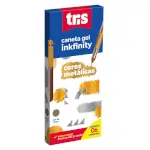 Caneta Gel Inkfinity - Metálica - Ouro - 1.0mm - Caixa C/6 un - Tris - Thumbnail 1