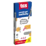 Caneta Gel Inkfinity - Glitter - Prata - 1.0mm - Caixa C/6 un - Tris - Thumbnail 1