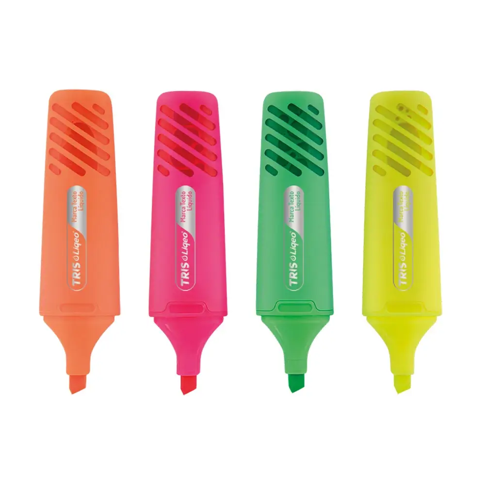 Marca Texto Liqeo Flat - Neon - Corpo Colorido - Display C/24 un - Tris - Imagem 2