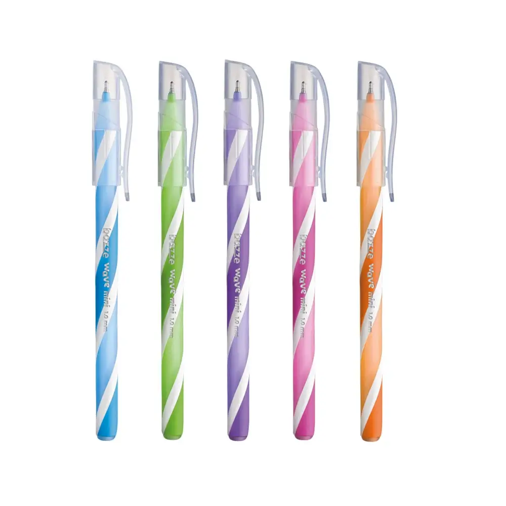 Caneta Esferográfica Wave Mini - Cores Sortidas - 1.0mm - Cartela C/5 un- Bazze - Imagem 2