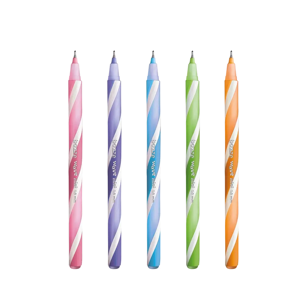Caneta Esferográfica Wave Mini - Cores Sortidas - 1.0mm - Cartela C/5 un- Bazze - Imagem 3