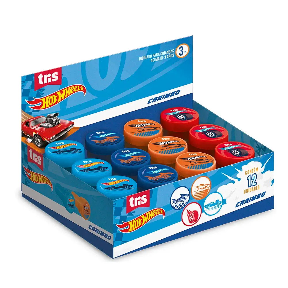 Carimbo Autotintado - Display C/12 un - Hot Wheels - Imagem 1