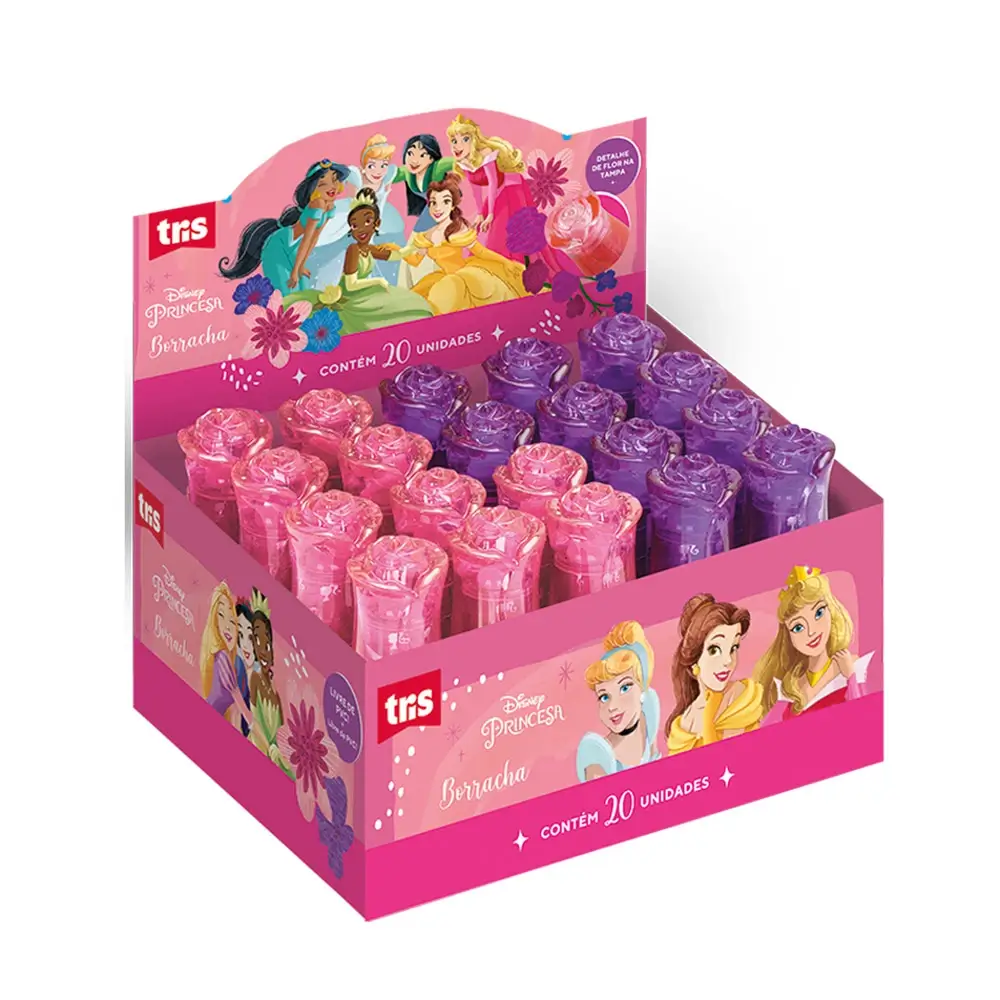 Borracha Batom - Display C/20 un - Princesas - Imagem 1