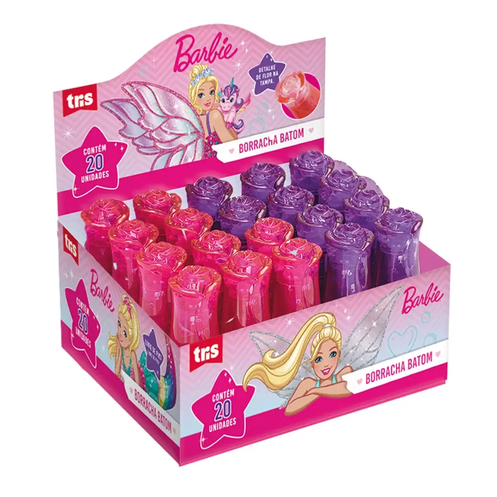 Borracha Batom - Display C/20 un - Barbie - Imagem 1