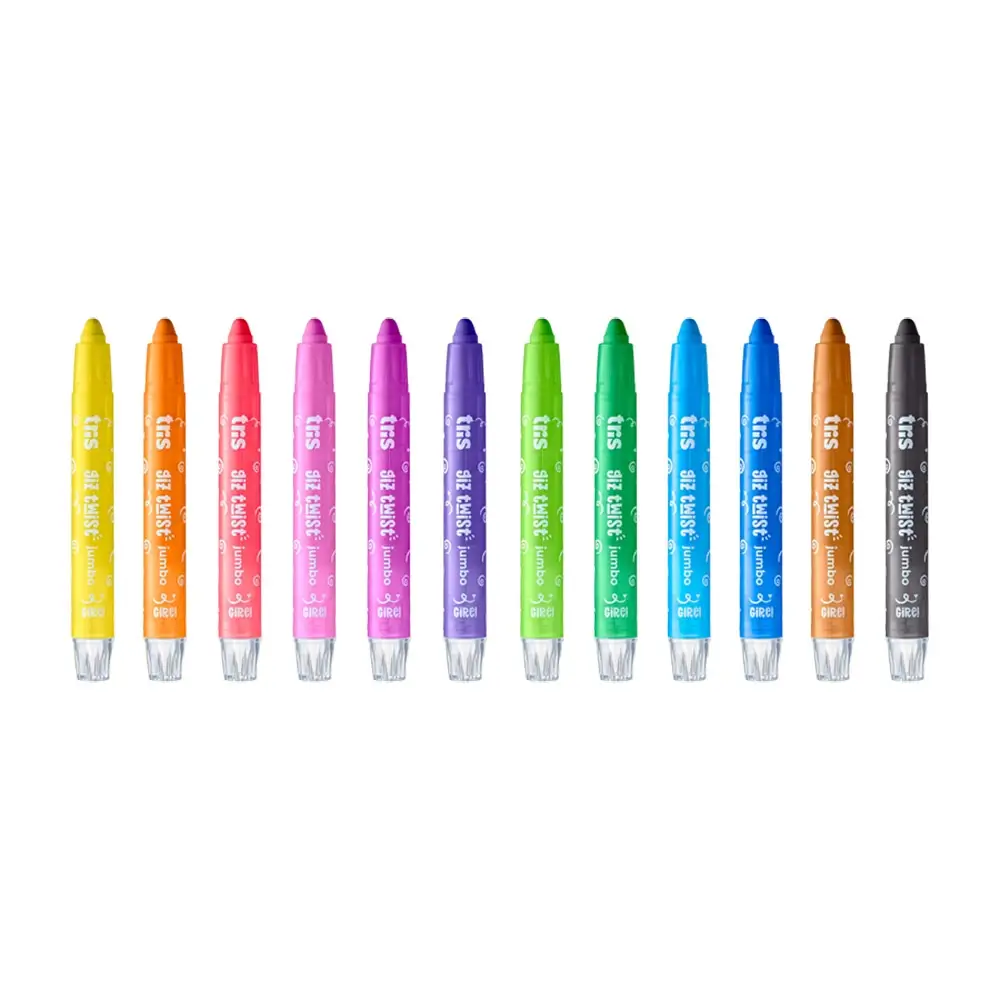 Giz Retrátil Twist Tamanho Jumbo - 12 Cores - Tris - Imagem 2