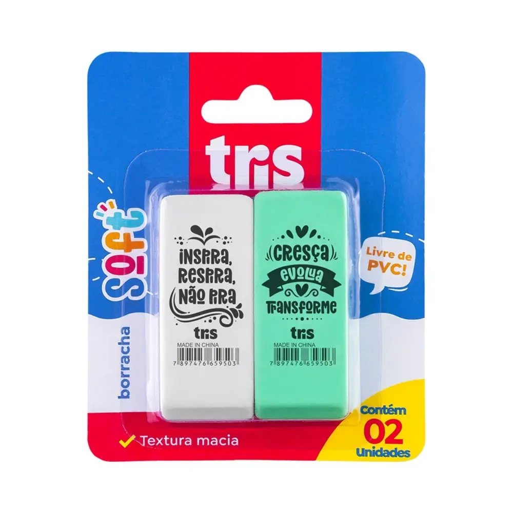 Borracha Soft Branca - Cartela C/2 un - Tris - Imagem 2
