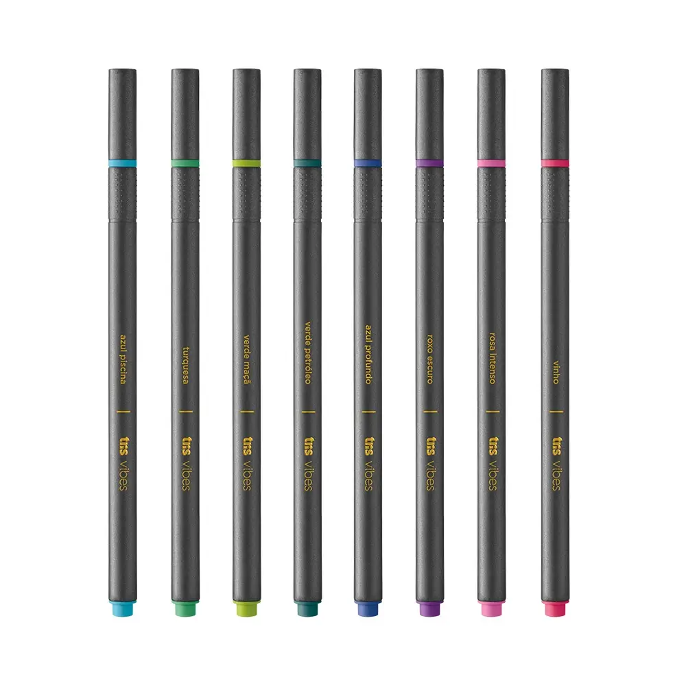 Caneta Superfina Vibes - Aurora Boreal - 8 Cores - Tris - Imagem 2