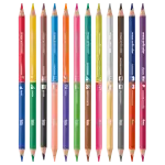 Lápis de Cor Ponta Dupla Mega Soft Color - Bicolor - 24 Cores - Tris - Thumbnail 2