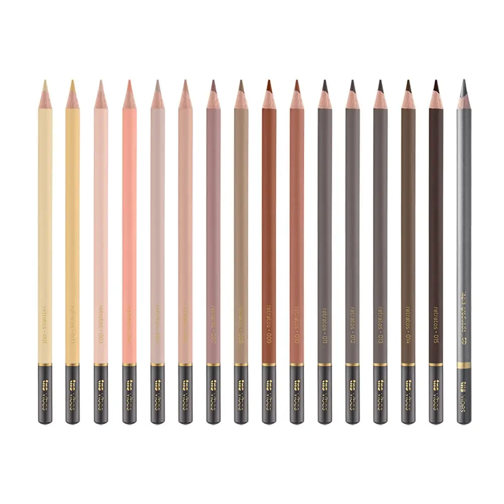 Lápis de Cor Vibes - Tons Retratos - 15 Cores + 1 Lápis 6b - Tris - Imagem 2