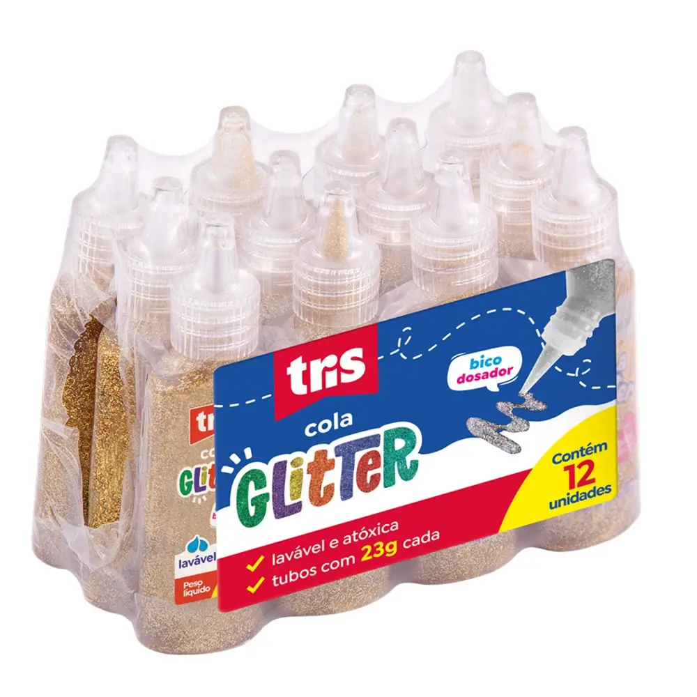 Cola Glitter 23G - Shrink C/12UN - Tris - Imagem 1