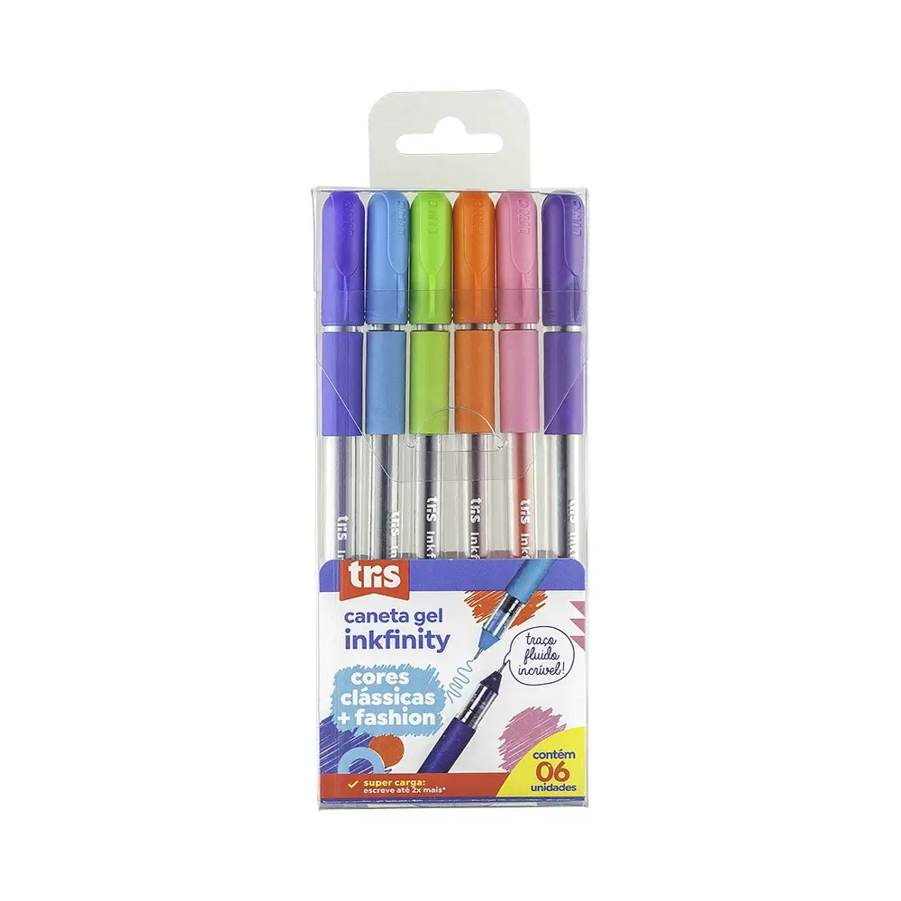 Caneta Gel Inkfinity - Cores Clássicas/Fashion - 6 Traços Sortidos - Tris - Imagem 1