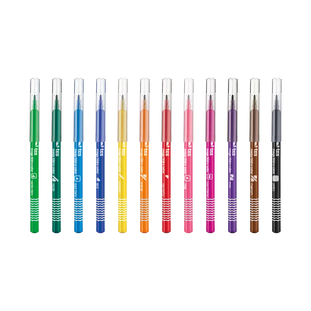 Hidrocor Ponta Fina Mega Hidro Color - 24 Cores - Tris - Imagem 2