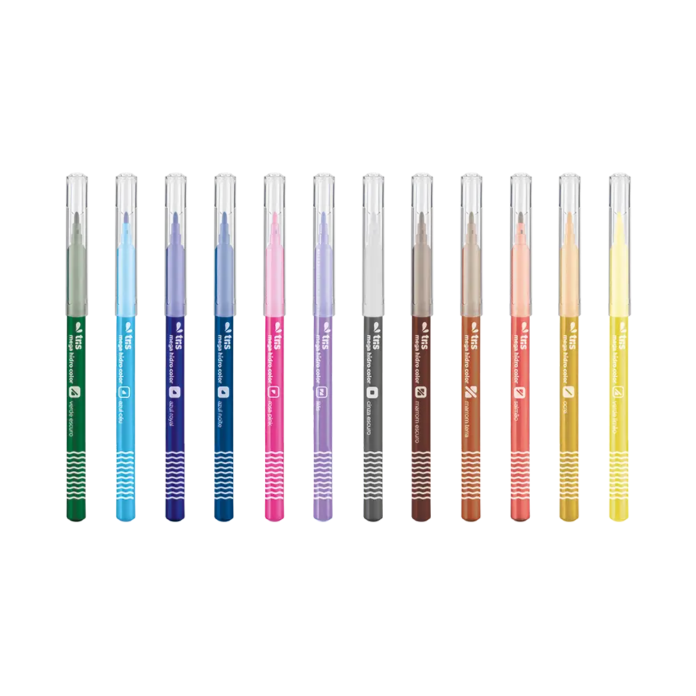 Hidrocor Ponta Fina Mega Hidro Color - 36 Cores - Tris - Imagem 4