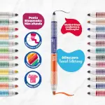 Hidrocor Ponta Dupla Mega Hidro Color - Bicolor - 24 Cores - Tris - Thumbnail 3